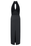 Mierah Halter Midi Dress Black