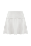Indy Pointelle Knit Mini Skirt Ivory