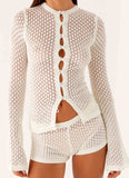 Molly Crochet Cardigan Ivory