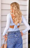 Vida Light Blue Long Sleeve Top