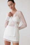 Frankie Satin Mini Skirt White