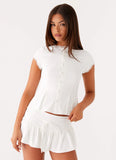 Landon Mini Skort White