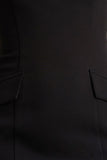 Vaila Black Crew Neck Maxi Dress