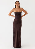 Champagne Skies Maxi Dress Chocolate