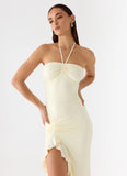 Right Hand Girl Maxi Dress Lemon Yellow