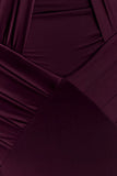 Indira Gathered Slinky Halter Maxi Dress Mahogany