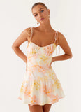 Abby Mini Dress Floral Print