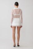 Frankie Satin Mini Skirt White