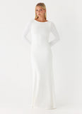 Elmont Long Sleeve Maxi Dress White