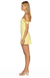 Zoella Yellow Off The Shoulder Crepe Mini Dress
