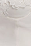 Melany Applique Denim Bustier White