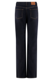 Janine High Waisted Straight Leg Jeans Washed Indigo Blue