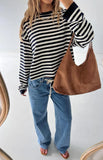 So Breezy Navy Stripe Long Sleeve Top