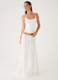 Yours To Keep Maxi Skirt White