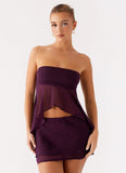 Caleb Mini Skirt Plum