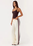 Deacon Low Rise Pants Bloom Stripe