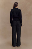 Alexia Buttoned Oversized Cardigan Black