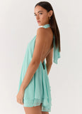 Lyrah Halter Mini Dress Mint