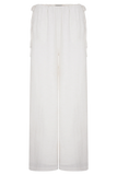 Callum Drawstring Straight Leg Pants White