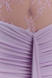 Bonnie Slinky And Lace Maxi Dress Lilac