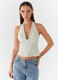 Amiera Halter Top Desert Stripe