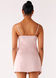 Zion Beaded Micro Mini Dress Pink