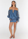 Tedara Mini Dress Washed Navy