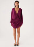 Ettah Wrap Mini Skirt Plum