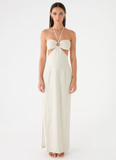 Laid Bare Maxi Dress Desert Stripe