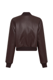 Codi Faux Leather Bomber Jacket Merlot