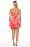 Tilley Red Floral Halter Neck Top