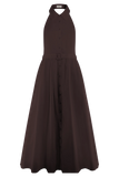 Cindy Collared Midi Dress Chocolate