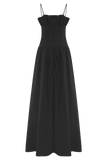 Janis Cotton Frill Maxi Dress Black