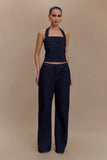 Caitlin Mid Rise Denim Jeans Indigo Blue