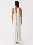 Under The Pagoda Maxi Dress White Polkadot