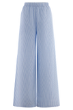Hansen Wide Leg Pants Blue Pinstripe