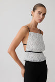 Lilou Pleated Sleeveless Top Polka Dot