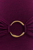 Azariah Long Sleeve Knit Midi Dress Plum