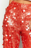 Saria Orange Sequin Pants