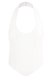 Meadow Corset Halter Top White