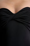 Sheila Black Bandeau Maxi Dress With Scarf Detail
