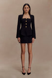 Christel Suiting Fitted Blazer Black