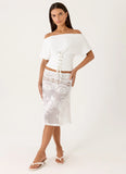 Yanna Midi Skirt White