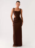 Balvin Cut Out Maxi Dress Cool Chocolate