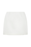 Adeline Satin Mini Skirt White