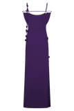 Rosalie Floral Chiffon Maxi Dress Purple