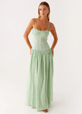 Jacinda Drop Waist Maxi Dress Sage