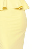 Olina Yellow Crepe Maxi Skirt