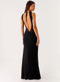 lyria Mesh Maxi Dress Black