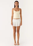 Overdue Low Rise Mini Skort White